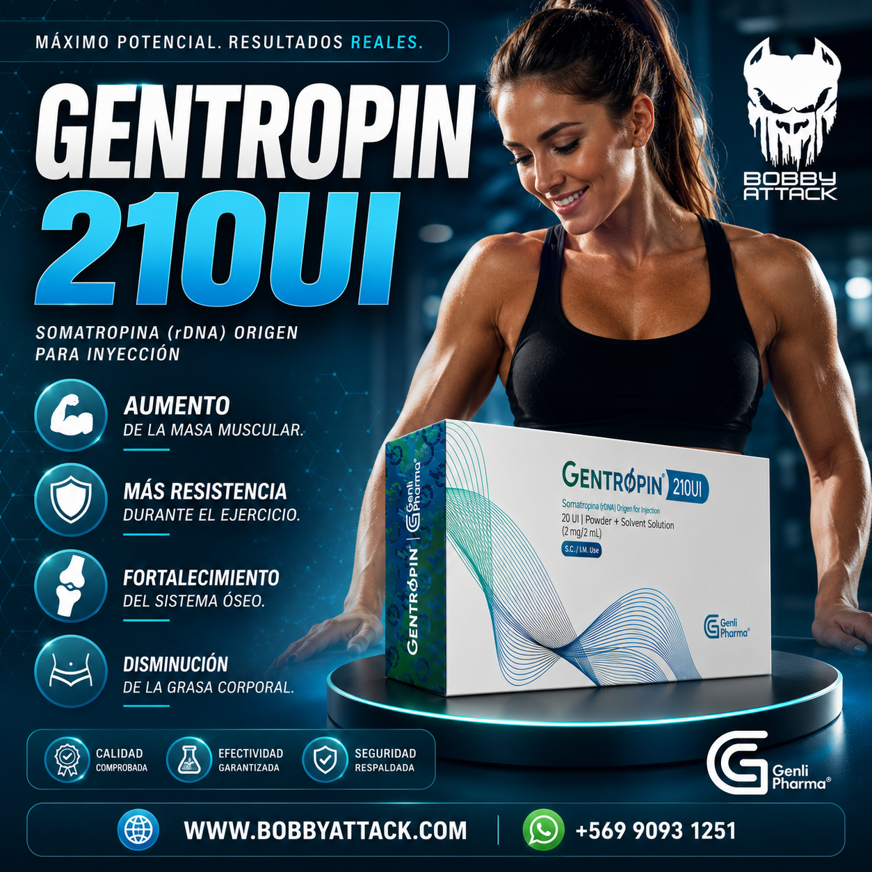 Hormona del crecimiento Gentropin 210UI