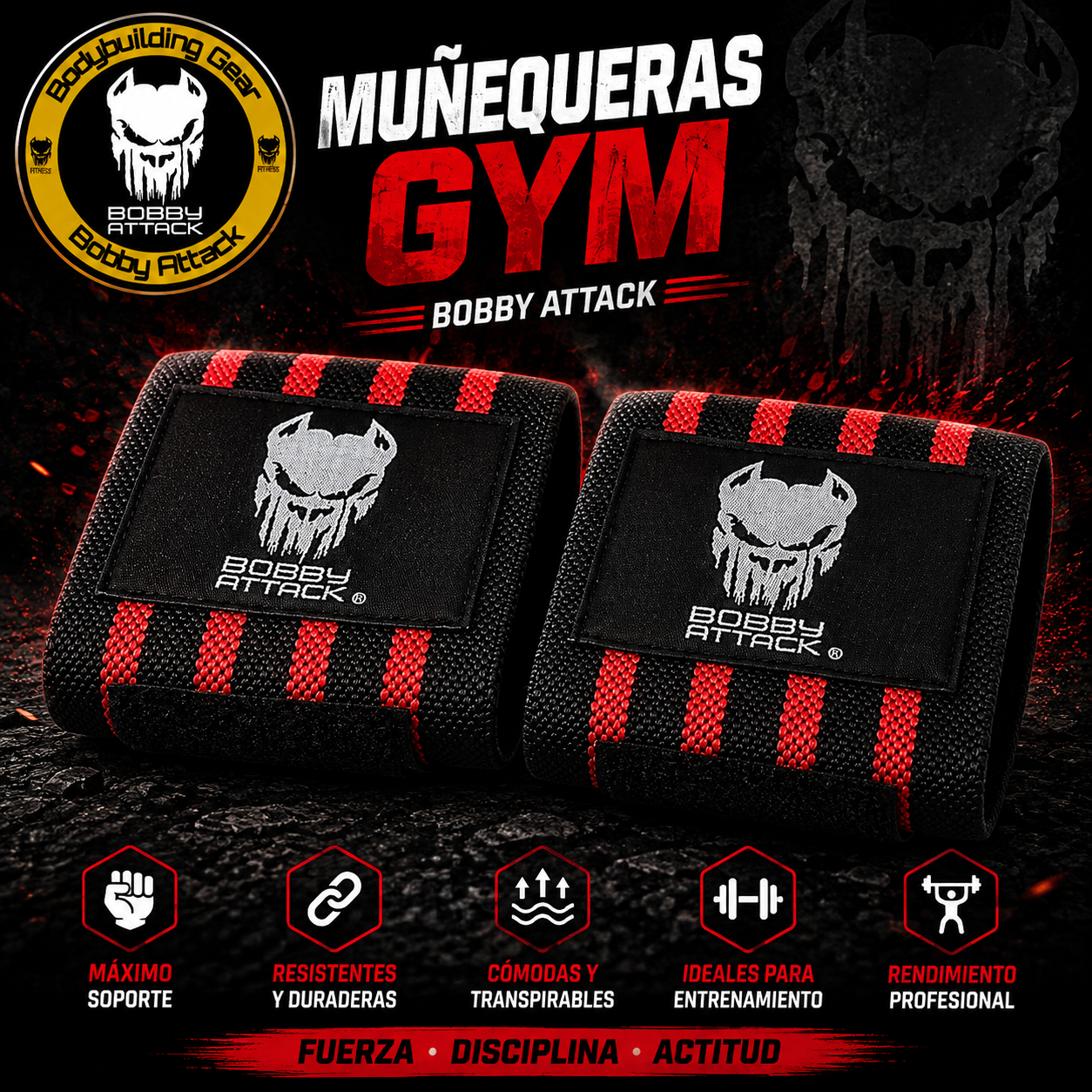 muñequeras gym - Imagen 2