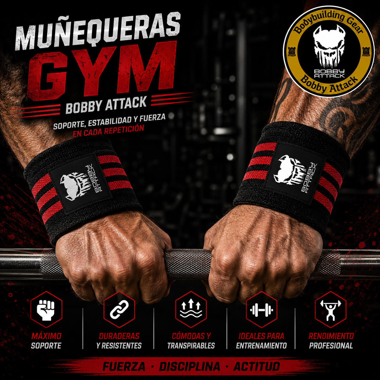 muñequeras gym - Imagen 3
