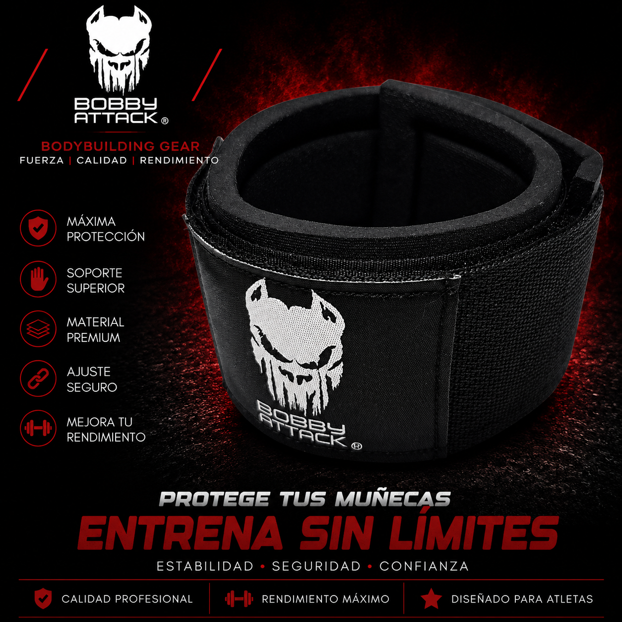 Tobilleras Polea Baja Bobby Attack