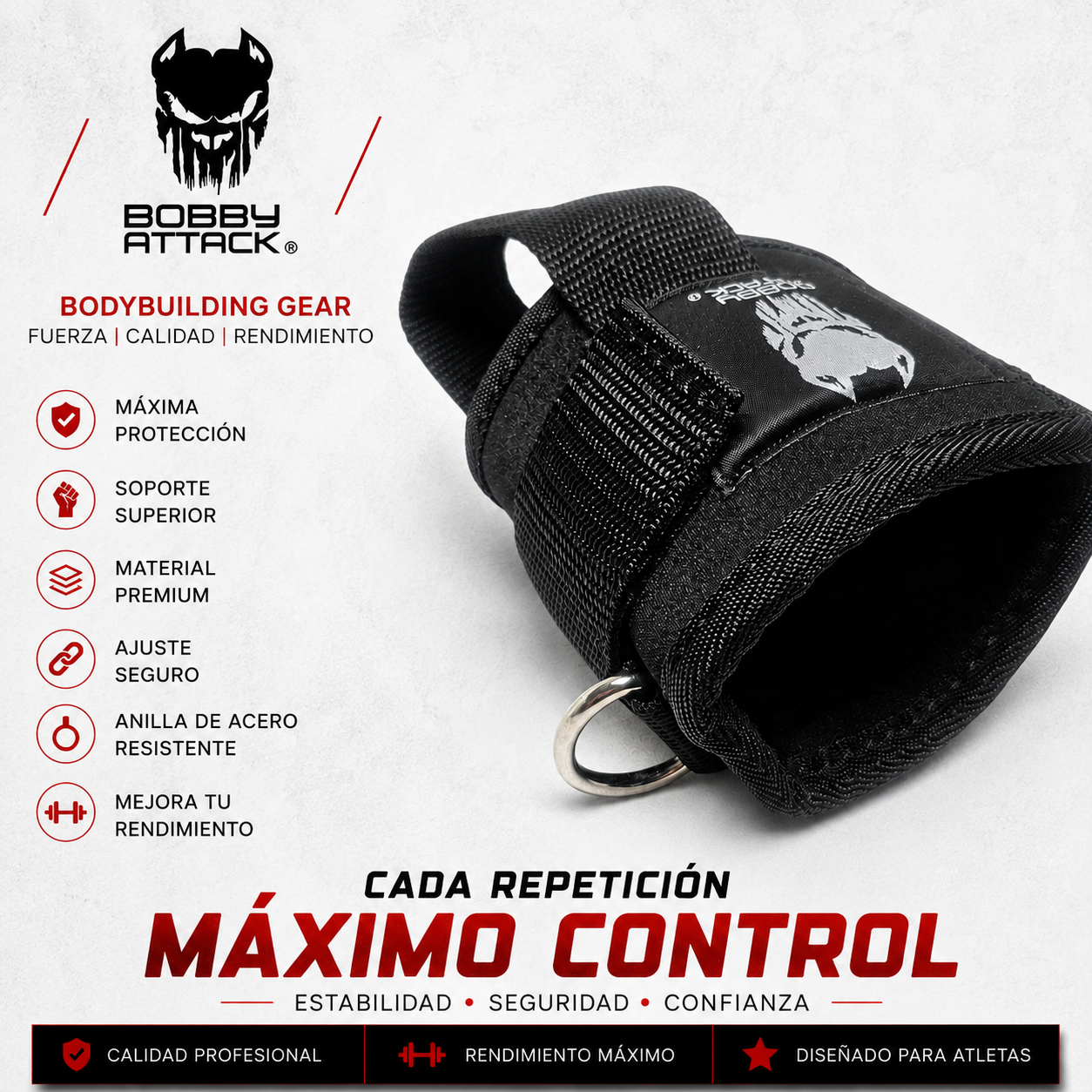 Tobilleras para polea Bobby Attack