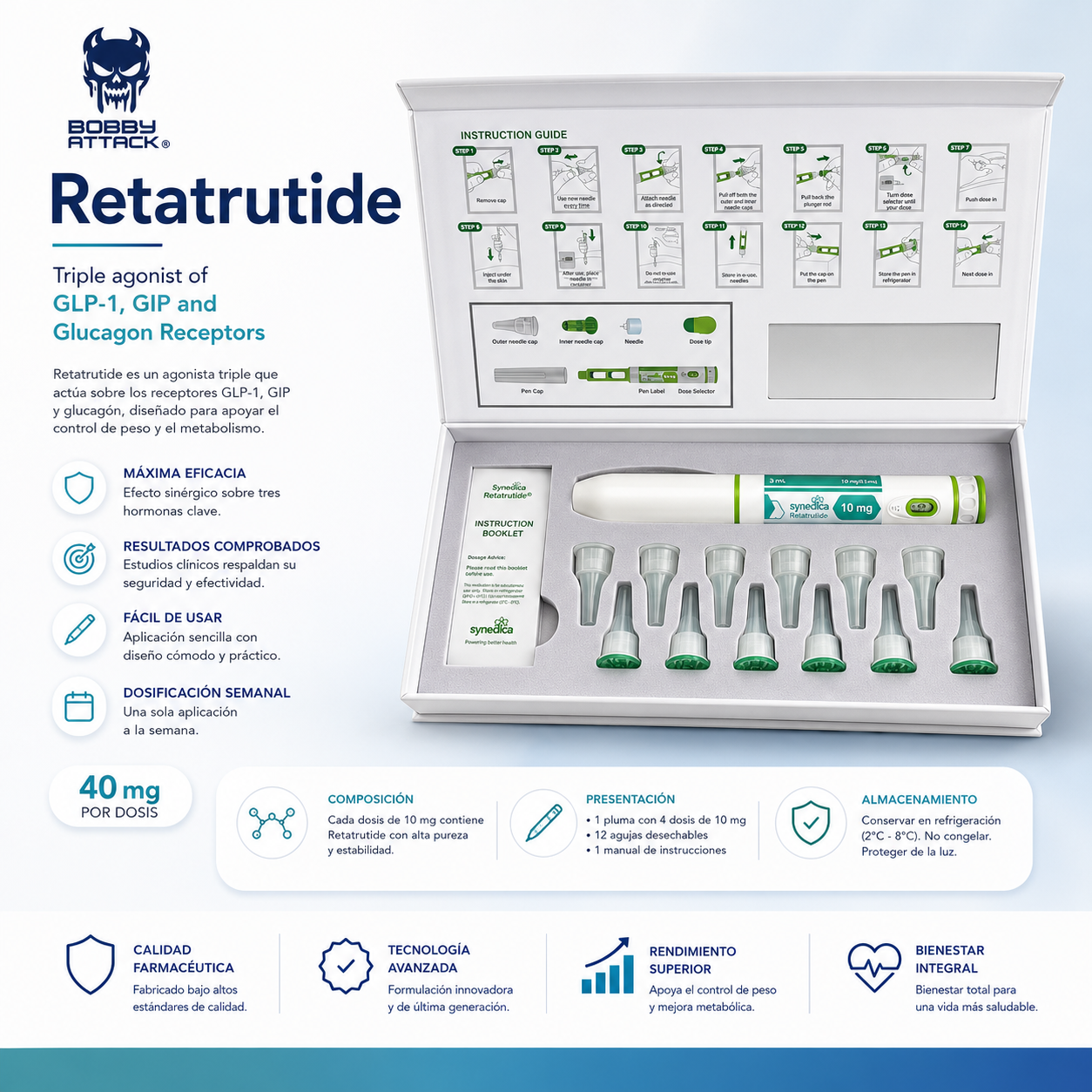 Retatrutide Kit Lápiz 40mg - Imagen 3
